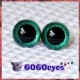 1 Pair Emerald Glitter Hand Painted Safety Eyes Plastic eyes